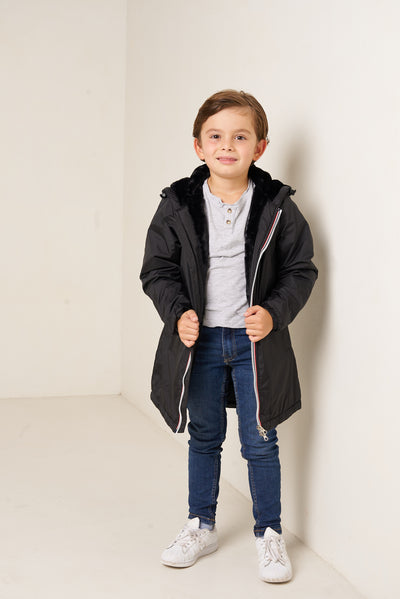 parka fourrure enfant #couleur_noir