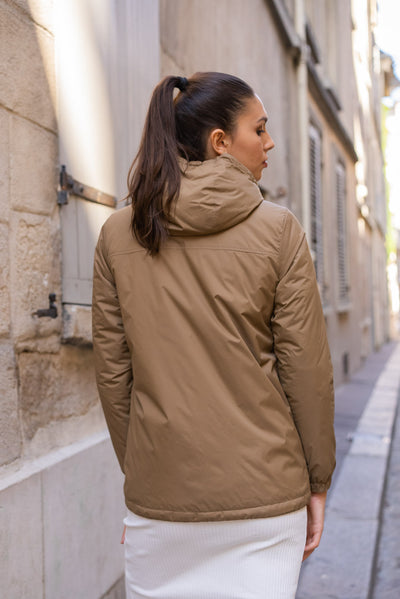 Impermeable fourré femme #couleur_camel