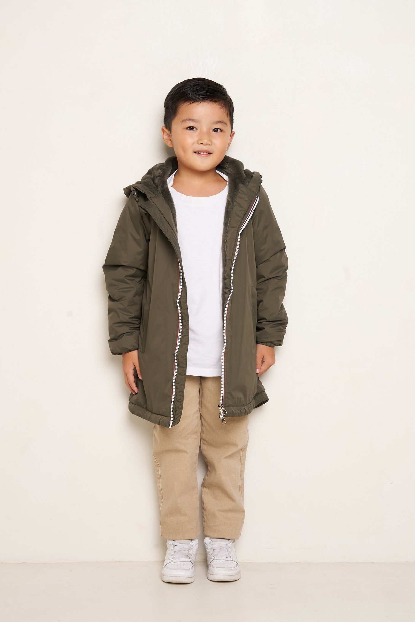 parka fourrure enfant #couleur_kaki