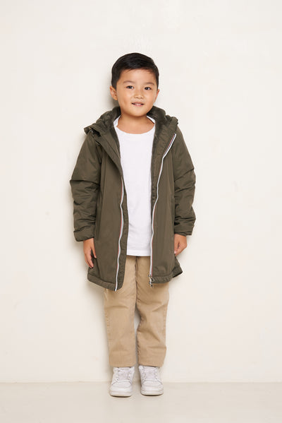 parka fourrure enfant #couleur_kaki