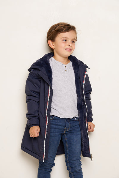 parka fourrure enfant #couleur_marine