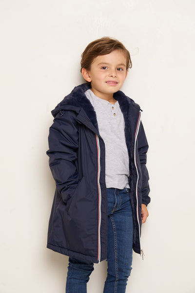 parka fourrure enfant #couleur_marine