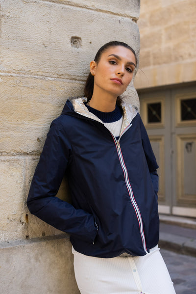 imperméable réversible femme #couleur_marine