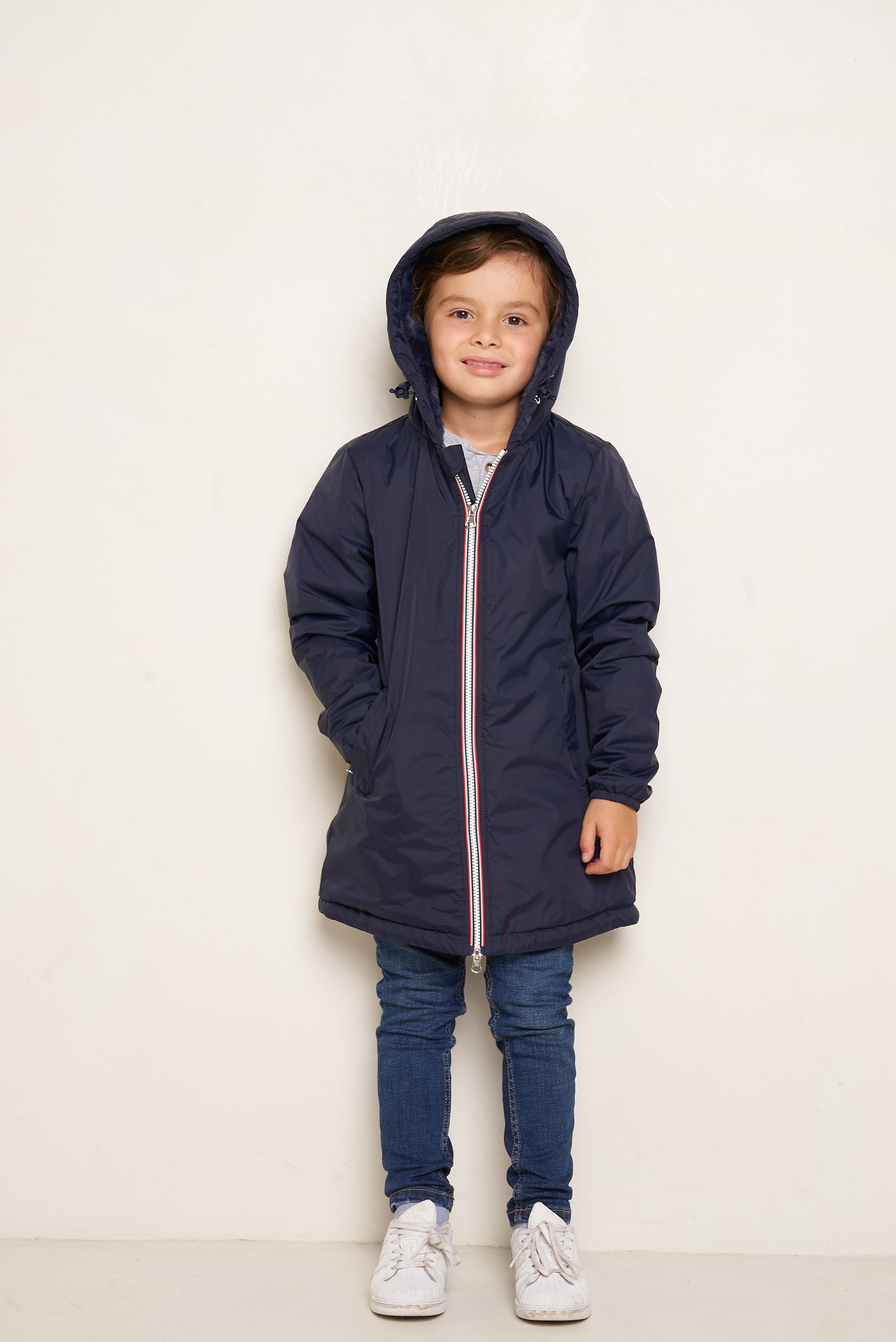 parka fourrure enfant #couleur_marine