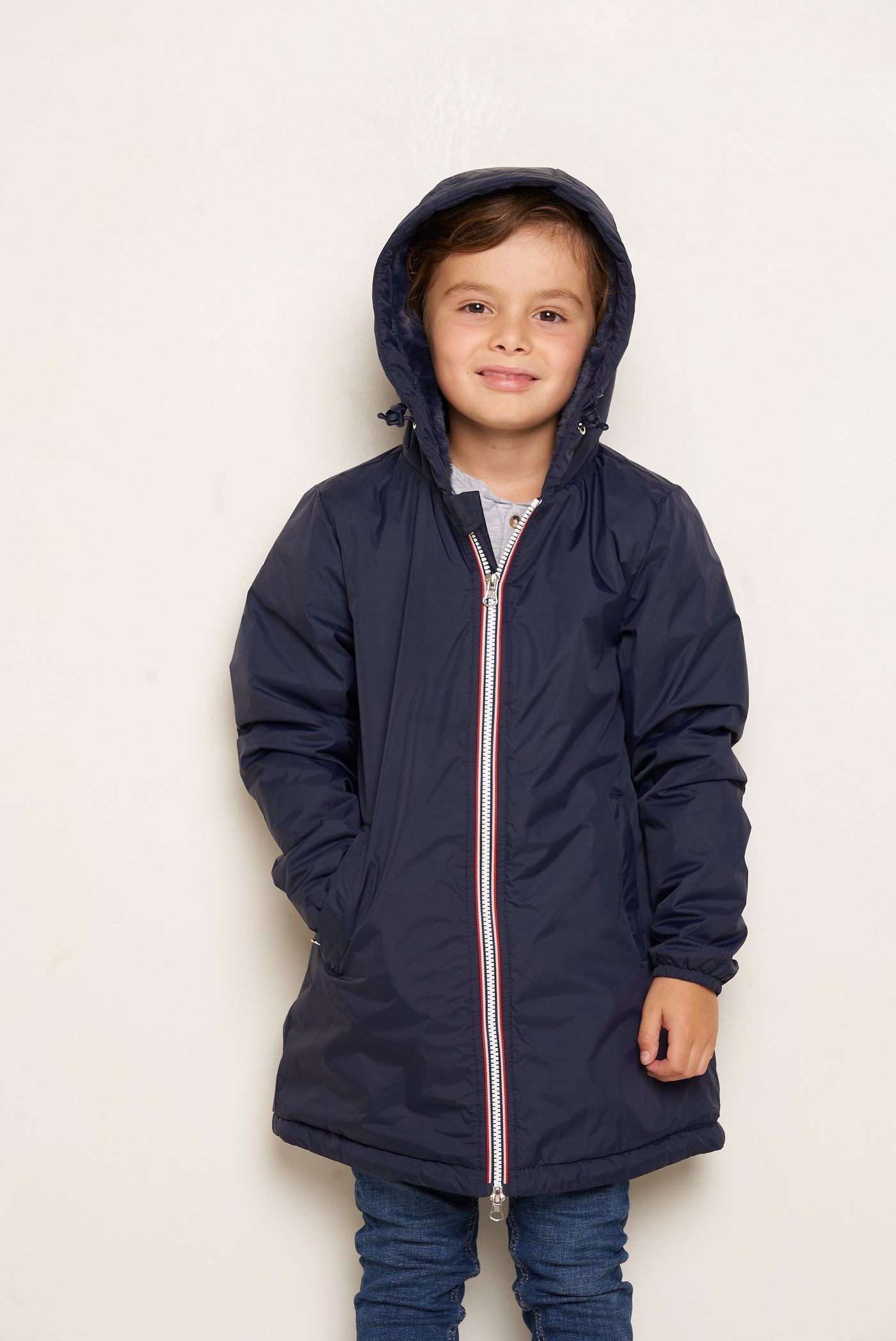 parka fourrure enfant #couleur_marine