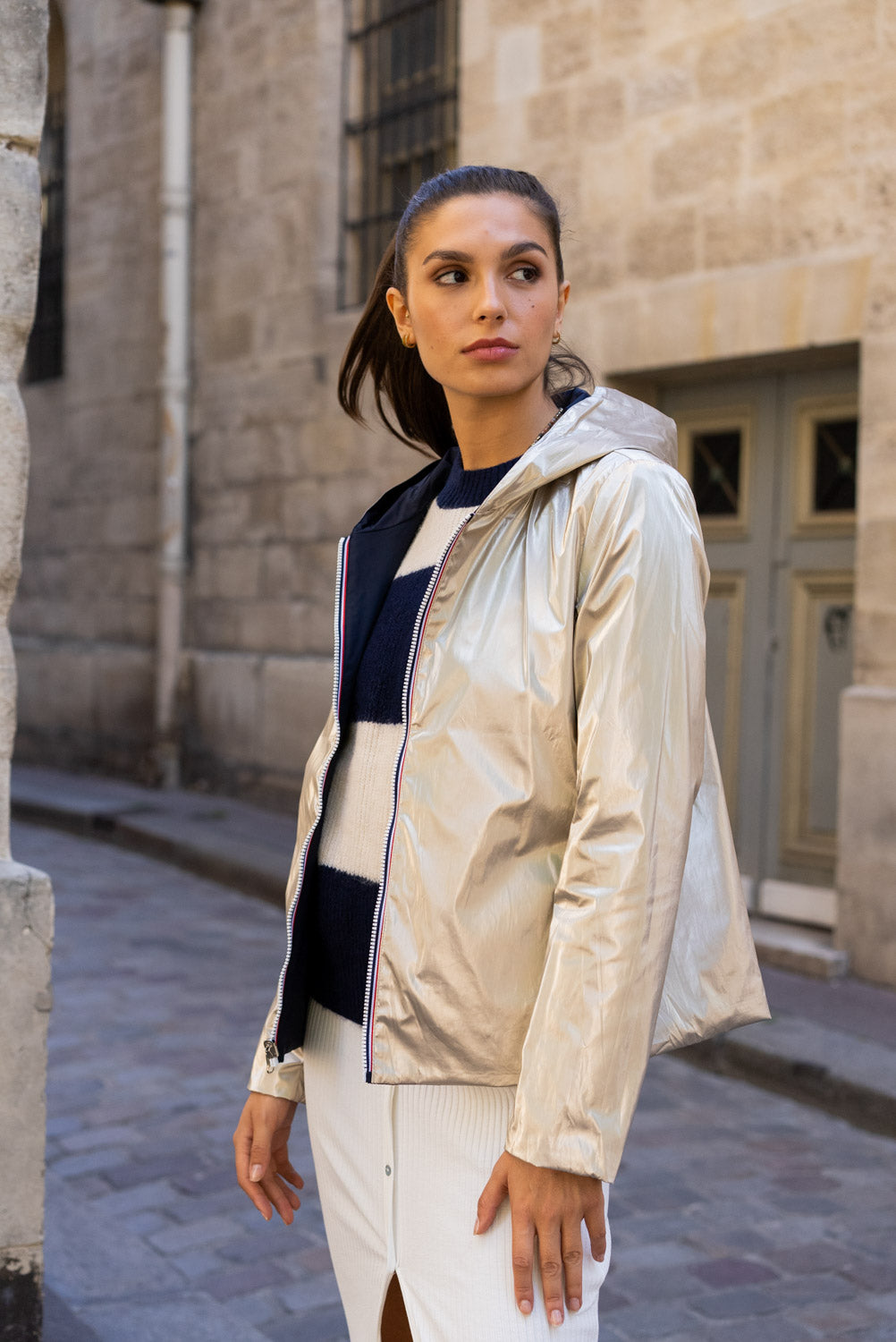 imperméable réversible femme #couleur_marine