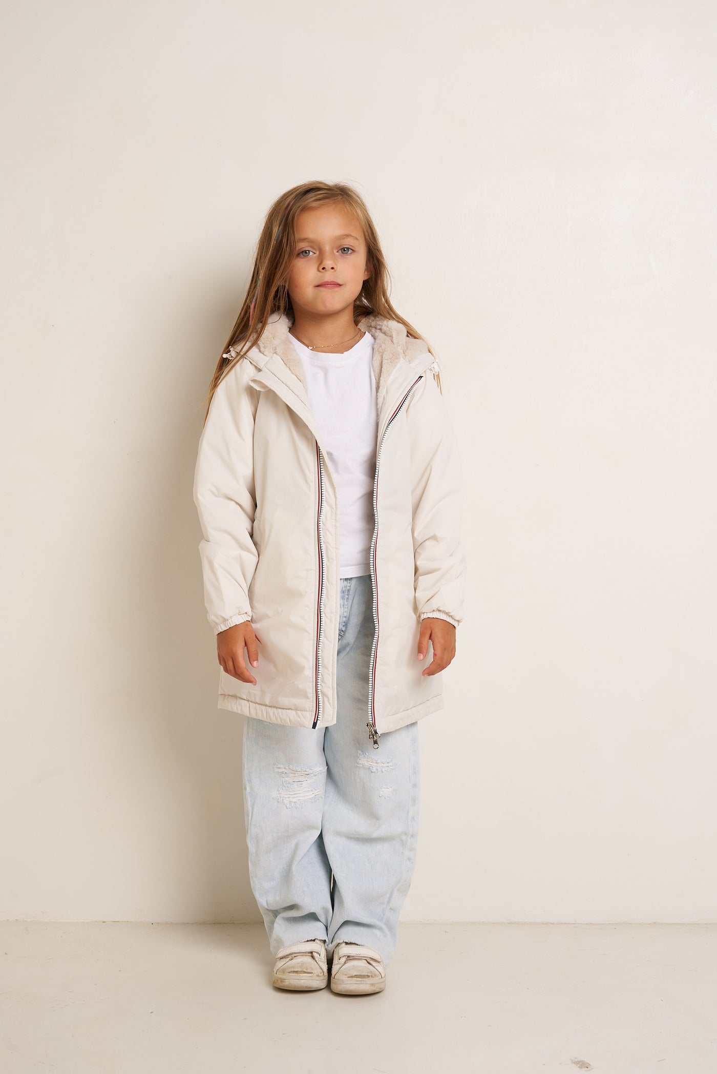 parka fourrure enfant #couleur_blanc