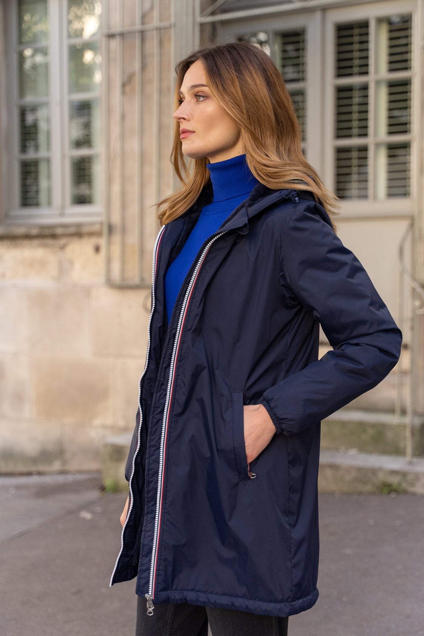 manteau parka fourrée femme