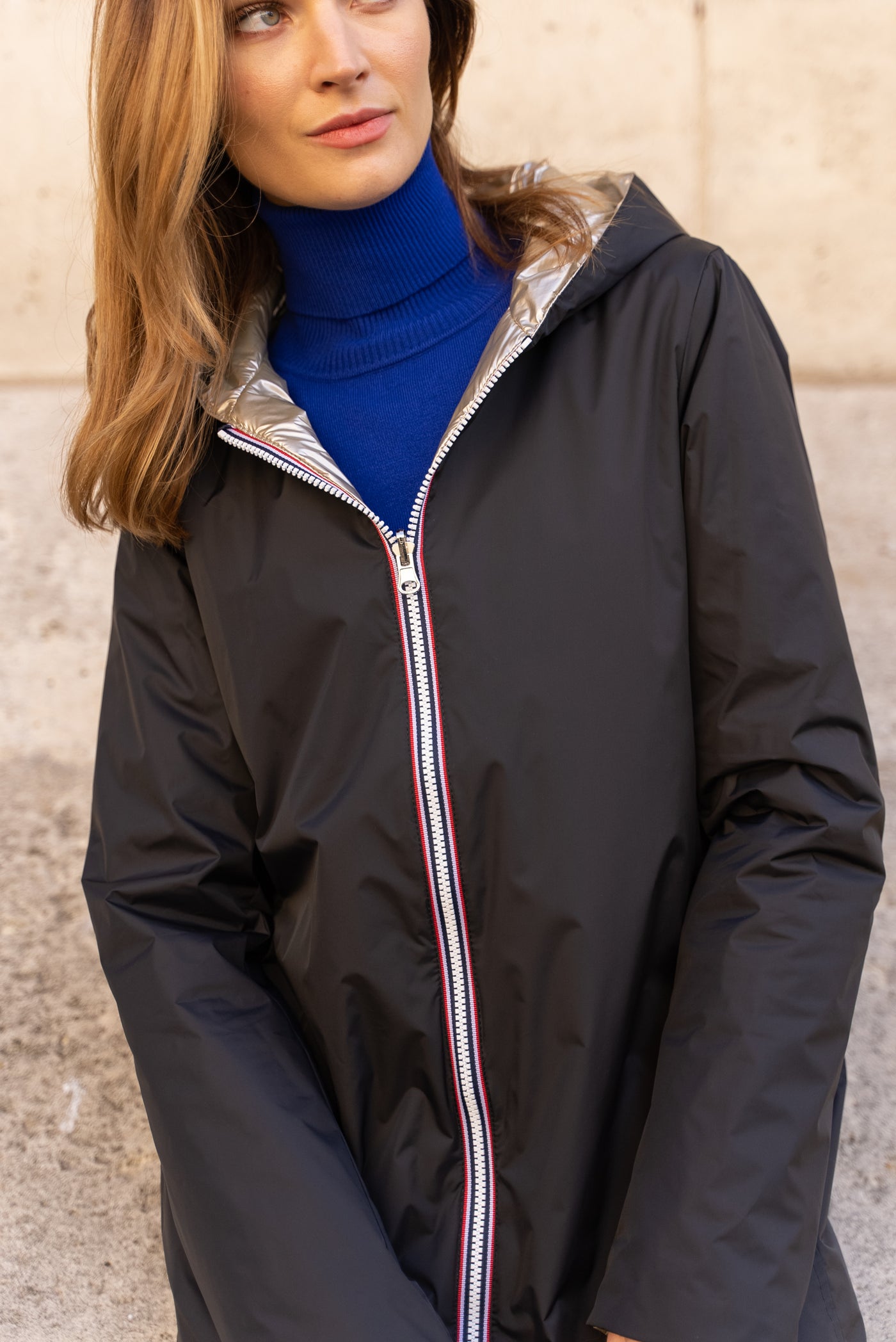 Imperméable réversible | Laura Jo #couleur_noir