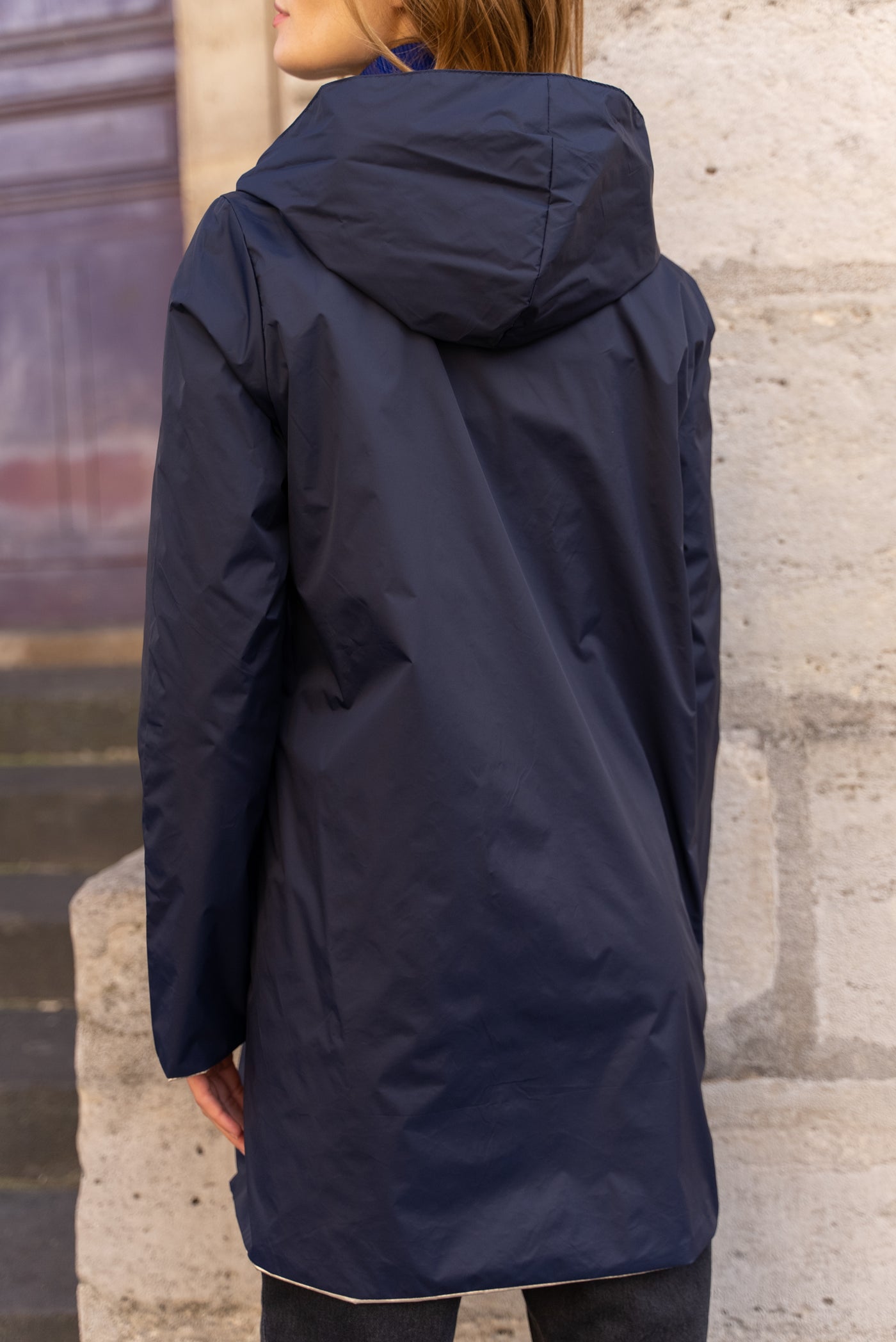 Imperméable réversible | Laura Jo #couleur_marine