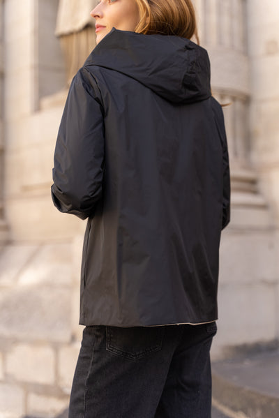 imperméable réversible femme Laura Jo #couleur_noir