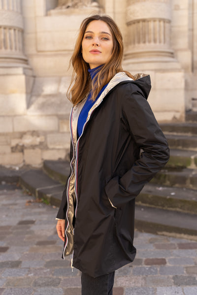 Imperméable réversible | Laura Jo #couleur_noir