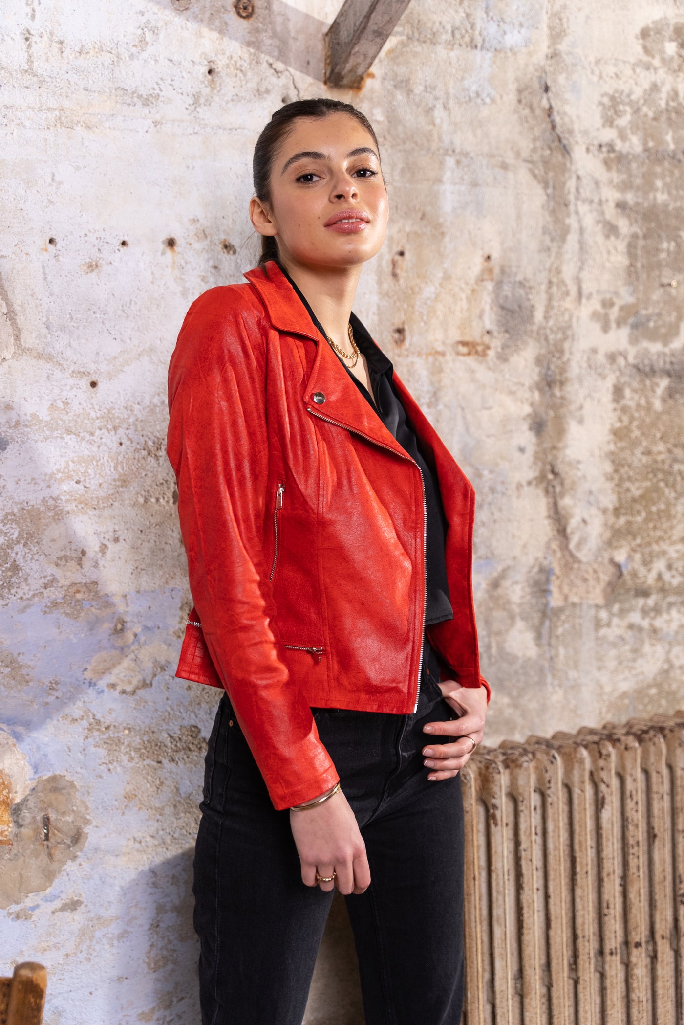 Vestes femmes demi saison Laura Jo #couleur_rouge