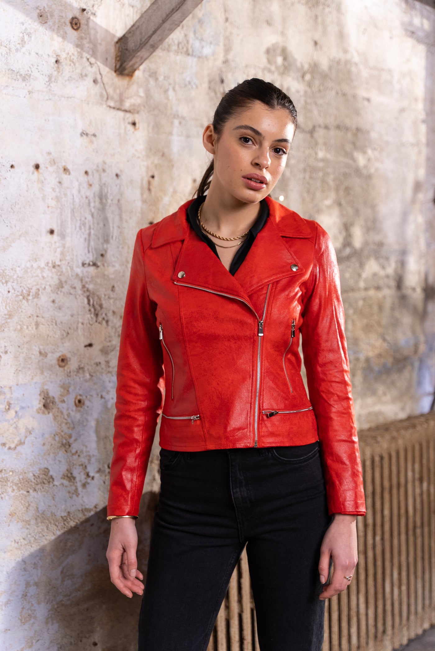 Vestes femmes demi saison Laura Jo #couleur_rouge