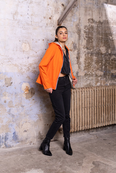 imperméable réversible femme Laura Jo #couleur_orange