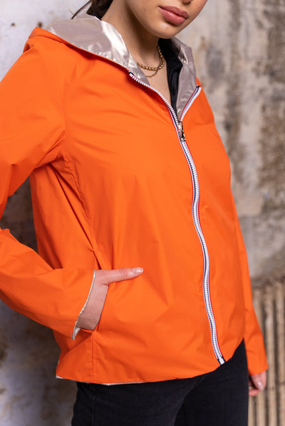 imperméable réversible femme Laura Jo #couleur_orange