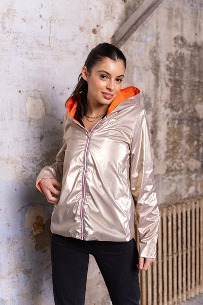 imperméable réversible femme Laura Jo #couleur_orange