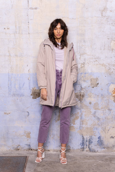 parka fourrée femme #couleur_beige