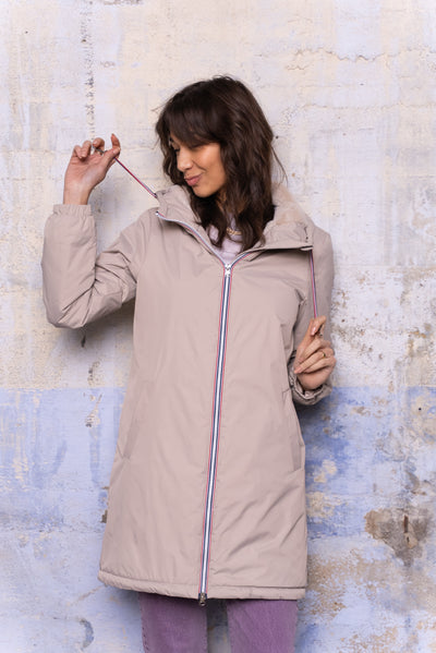 parka fourrée femme #couleur_beige