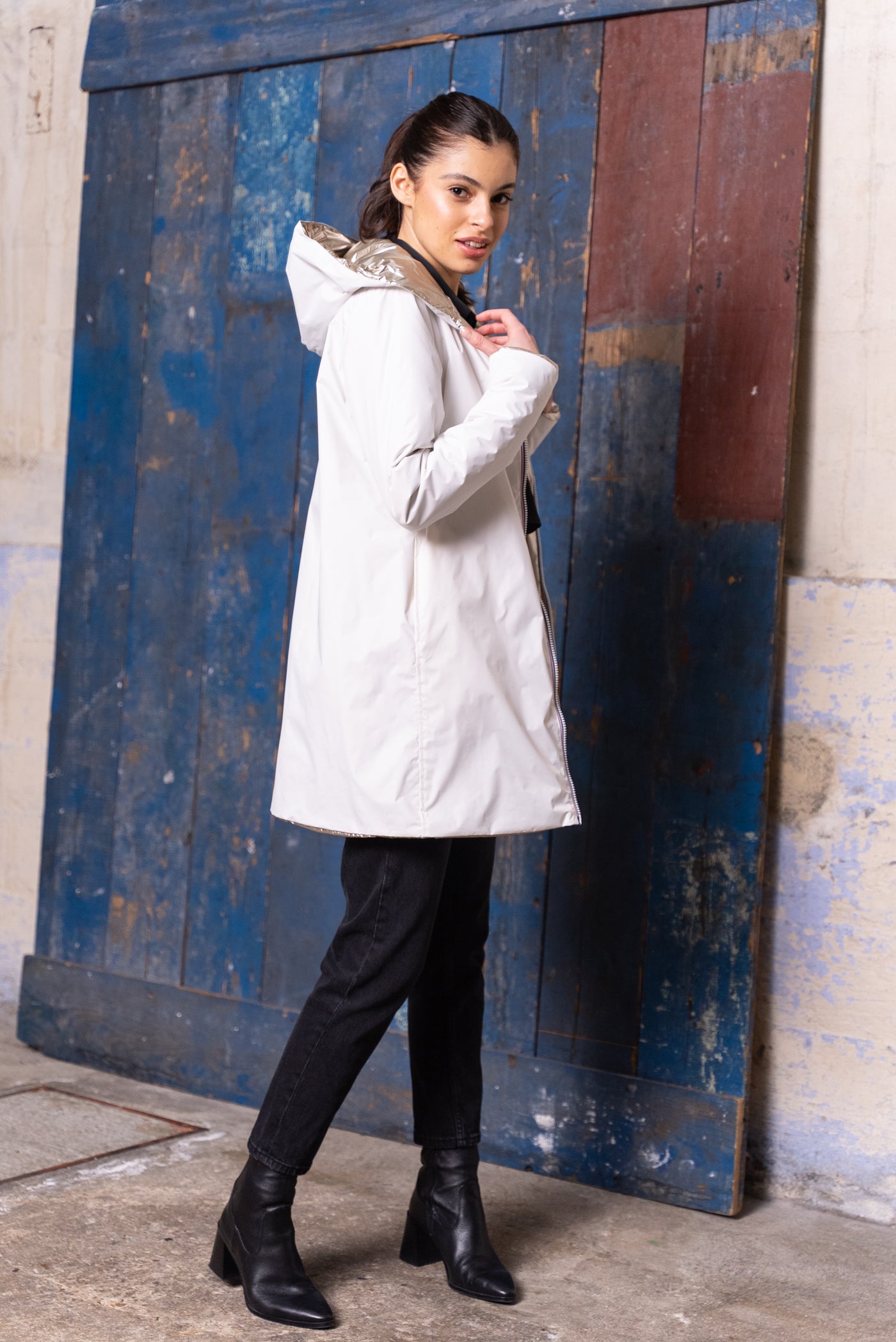 Imperméable réversible | Laura Jo #couleur_blanc