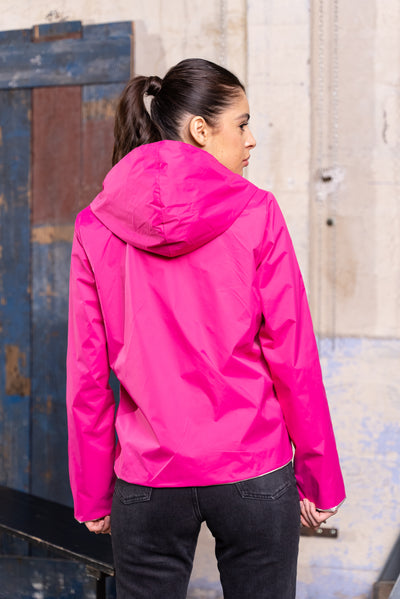 imperméable réversible femme Laura Jo #couleur_fuchsia