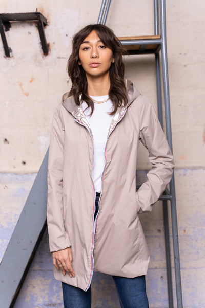 impermeable reversible femme #couleur_beige