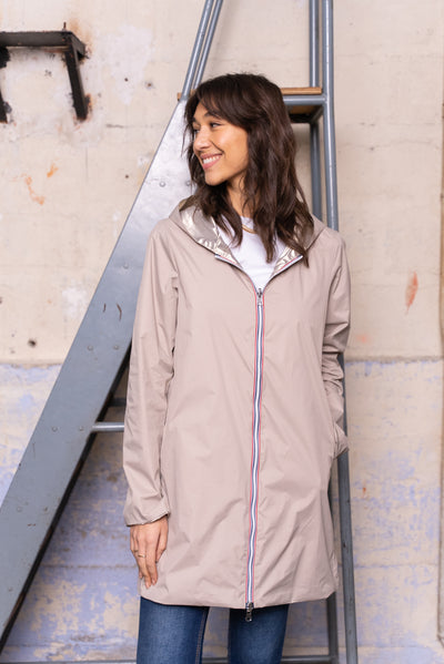 impermeable reversible femme #couleur_beige