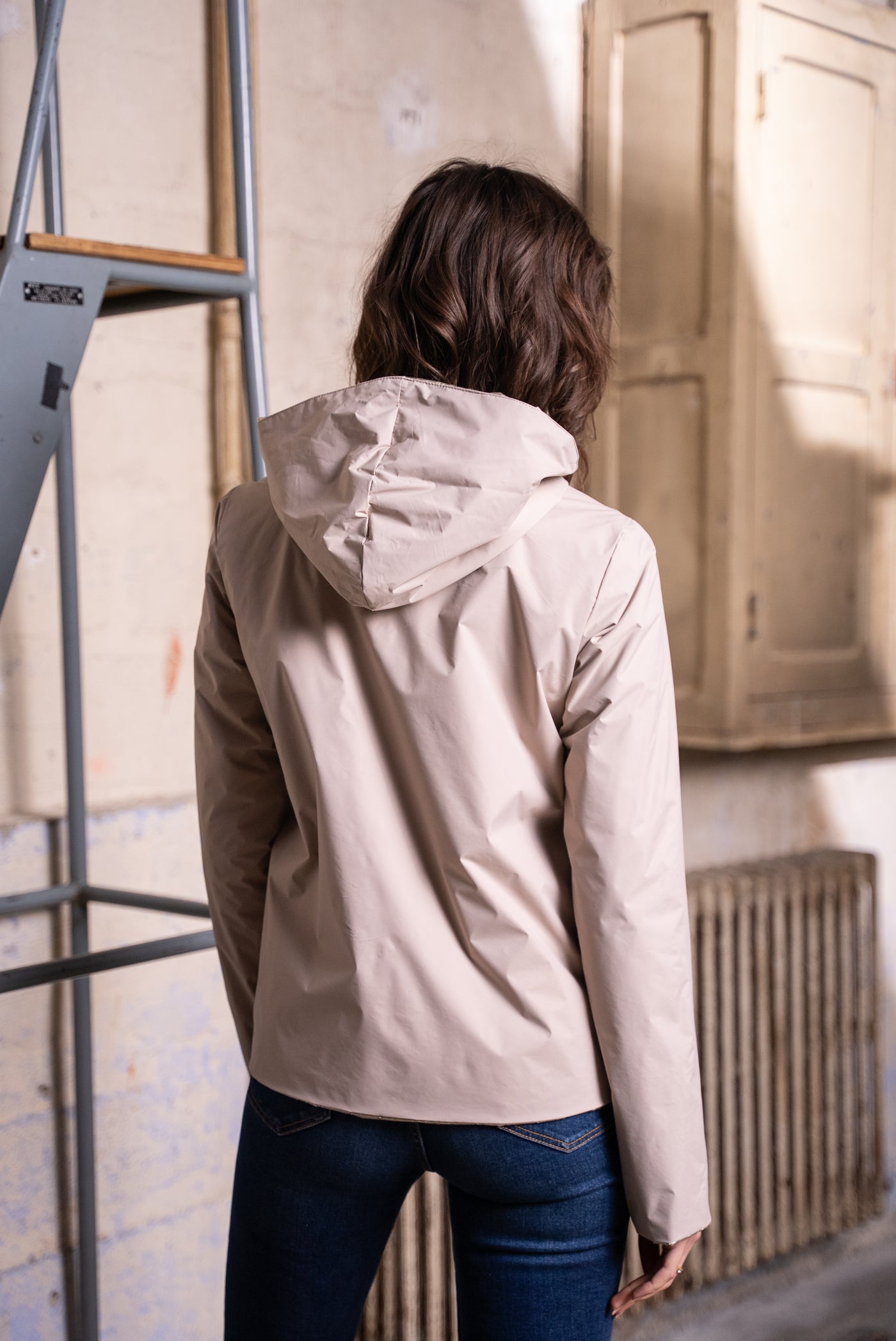 coupe vent impermeable femme #couleur_beige