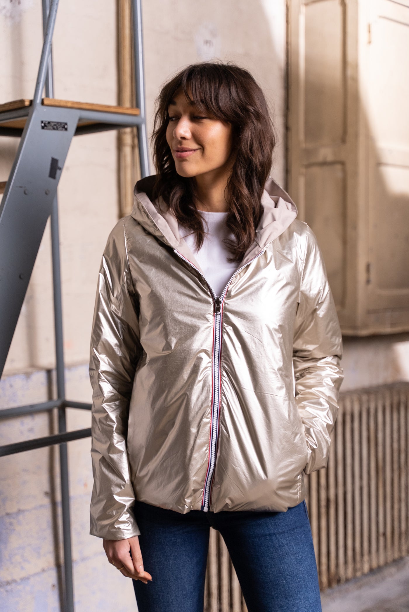 coupe vent impermeable femme #couleur_beige