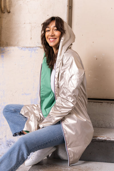 impermeable reversible femme #couleur_vert-pomme