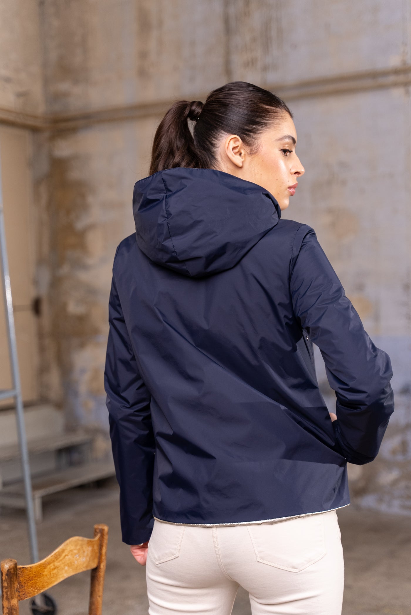 coupe vent impermeable femme #couleur_marine