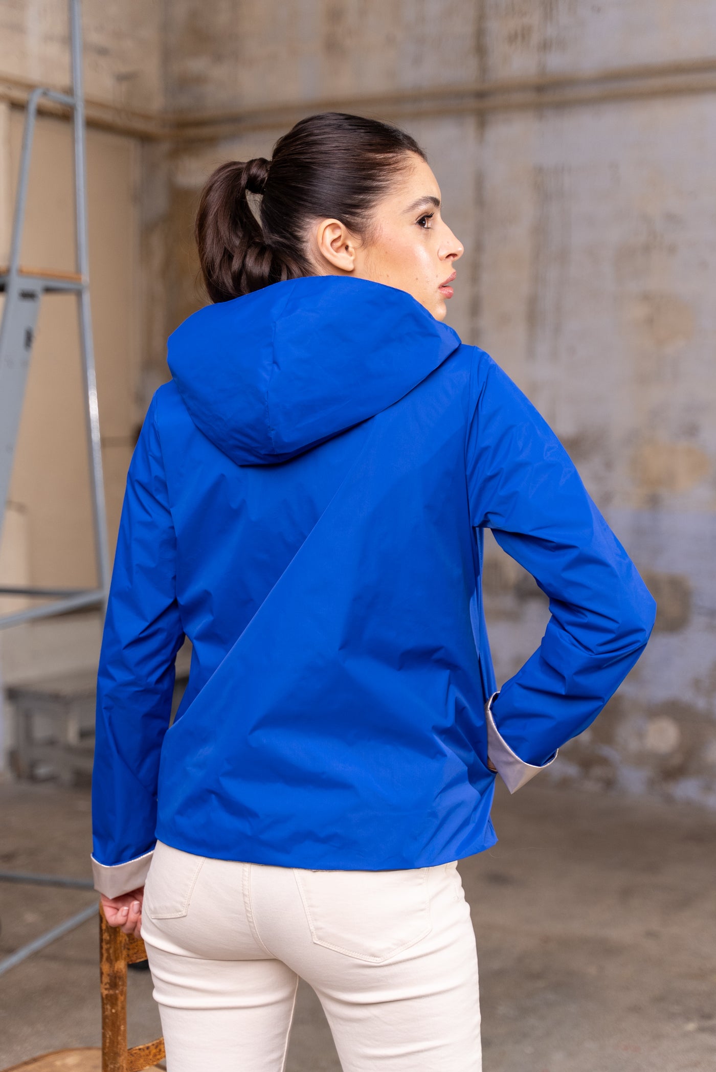 imperméable réversible femme Laura Jo #couleur_bleu-vif